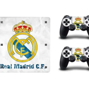 PS4 Slim skin til konsol og to controllere. Real Madrid. Mobil, PC og tablet tilbehør