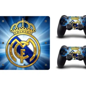 PS4 Slim skin til konsol og to controllere. Real Madrid. Blå. Mobil, PC og tablet tilbehør