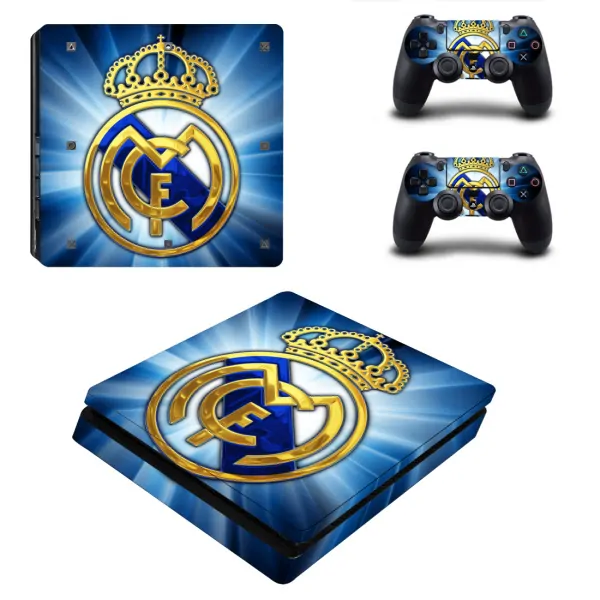 PS4 Slim skin til konsol og to controllere. Real Madrid. Blå. PS4 Slim skin til konsol og to controllere. Real Madrid. Blå. - Billede 3