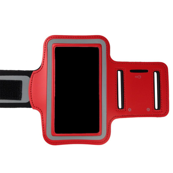 Sportsarmbånd til bla Samsung S3, S4, S5, S6, S6 Edge & S7. Rød. Sportsarmbånd til bla Samsung S3, S4, S5, S6, S6 Edge & S7. Rød.