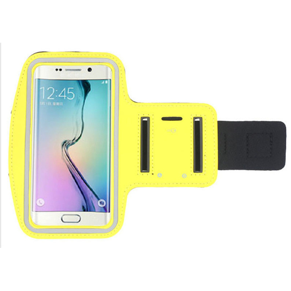 Sportsarmbånd til bla Samsung S3, S4, S5, S6, S6 Edge & S7. Gul. Mobil, PC og tablet tilbehør