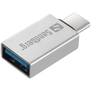 Sandberg USB-C til USB 3.0 Dongle. Silver. Mobil, PC og tablet tilbehør