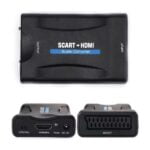Scart til HDMI konverter. Inkl strømforsyning. Mobil, PC og tablet tilbehør