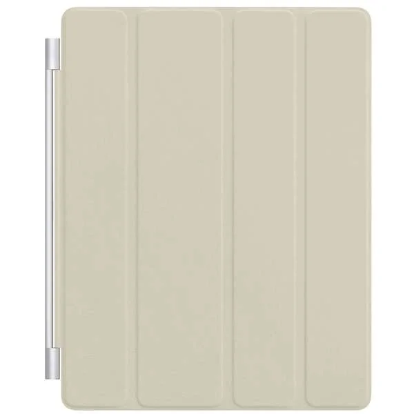 iPad 2 / iPad 3 / iPad 4 Smart cover til forsiden. Creme læder. iPad 2 / iPad 3 / iPad 4 Smart cover til forsiden. Creme læder. - Billede 2