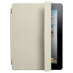 iPad 2 / iPad 3 / iPad 4 Smart cover til forsiden. Creme læder. Mobil, PC og tablet tilbehør