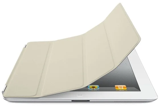 iPad 2 / iPad 3 / iPad 4 Smart cover til forsiden. Creme læder. iPad 2 / iPad 3 / iPad 4 Smart cover til forsiden. Creme læder. - Billede 4