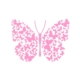 Flot stor sommerfugl wallsticker med mange små sommerfugle. Pink Mobil, PC og tablet tilbehør