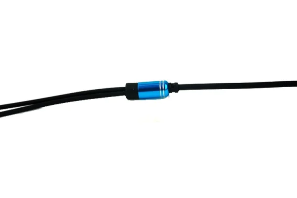Minijack splitter til høretelefoner. 3.5mm stik. Metallic blå. Minijack splitter til høretelefoner. 3.5mm stik. Metallic blå. - Billede 3