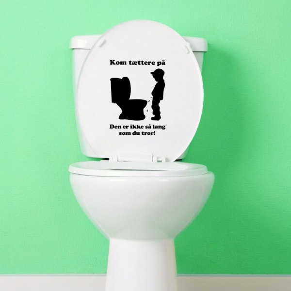 Sjov toilet wallsticker. Den er for kort. 26x35cm Sjov toilet wallsticker. Den er for kort. 26x35cm - Billede 3