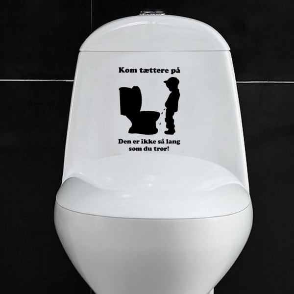 Sjov toilet wallsticker. Den er for kort. 26x35cm Sjov toilet wallsticker. Den er for kort. 26x35cm - Billede 4