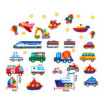Flot wallsticker med alverdens transportmidler. Nr 2. Mobil, PC og tablet tilbehør
