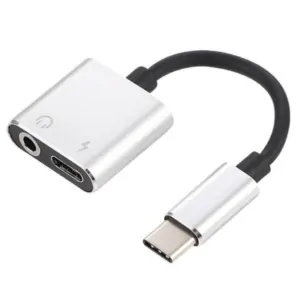 USB-C earphone adapter. Opladning og 3.5mm adapter. Mobil, PC og tablet tilbehør