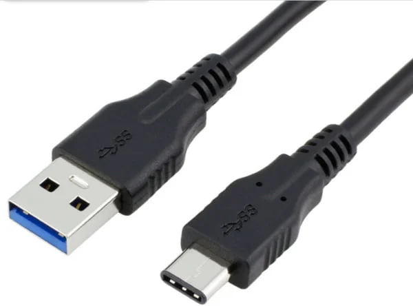 USB-C 3.1 Han til USB-A 3.0 Han kabel. 0.2m. Sort. USB-C 3.1 Han til USB-A 3.0 Han kabel. 0.2m. Sort.