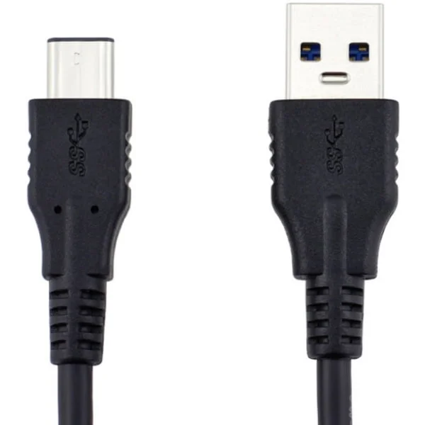 USB-C 3.1 Han til USB-A 3.0 Han kabel. 0.2m. Sort. USB-C 3.1 Han til USB-A 3.0 Han kabel. 0.2m. Sort. - Billede 2