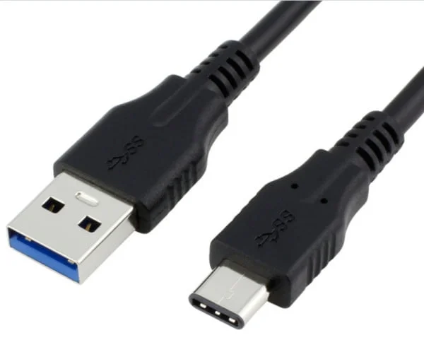 USB-C 3.1 Han til USB-A 3.0 Han kabel. 0.2m. Sort. USB-C 3.1 Han til USB-A 3.0 Han kabel. 0.2m. Sort. - Billede 3