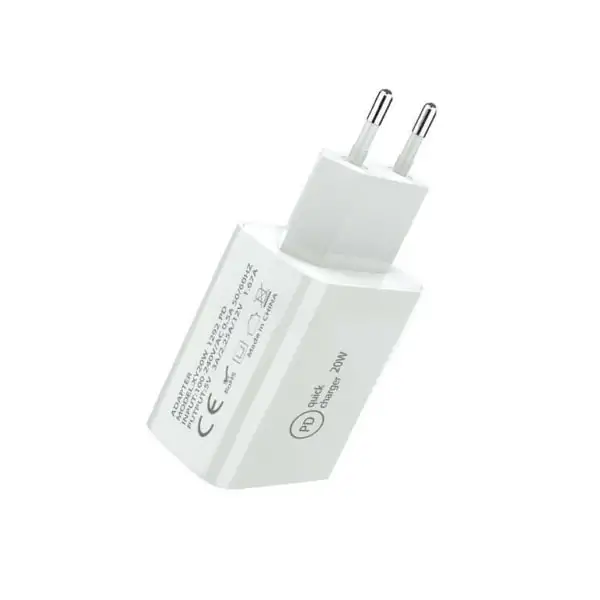 20W USB-C-strømforsyning. Lynhurtig opladning. Hvid. 20W USB-C-strømforsyning. Lynhurtig opladning. Hvid. - Billede 2