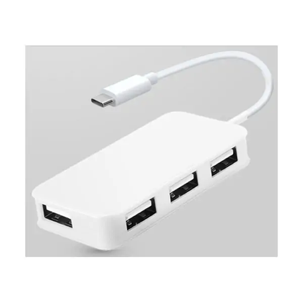 USB-C 3.1 Hub - 4-Porte (4xUSB 2.0). Hvid. Mobil, PC og tablet tilbehør