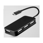 USB-C 3.1 Hub - 4-Porte (4xUSB 2.0). Sort. Mobil, PC og tablet tilbehør