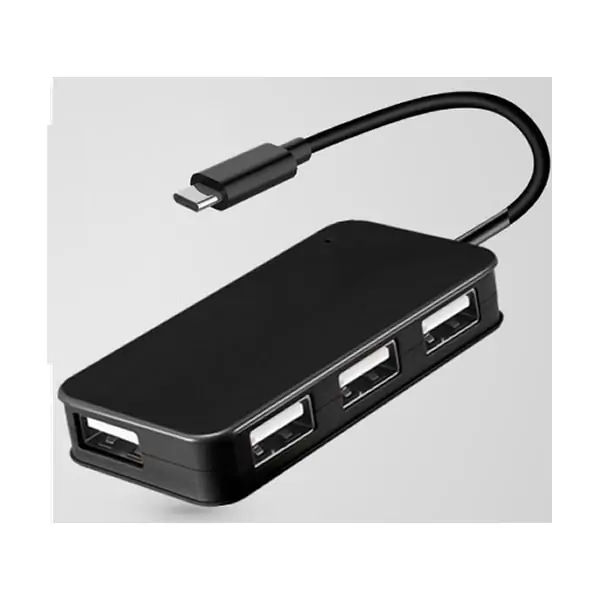 USB-C 3.1 Hub - 4-Porte (4xUSB 2.0). Sort. USB-C 3.1 Hub - 4-Porte (4xUSB 2.0). Sort.