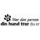 Vær den person din hund tror du er. Sød hundewallsticker.21x72cm Mobil, PC og tablet tilbehør