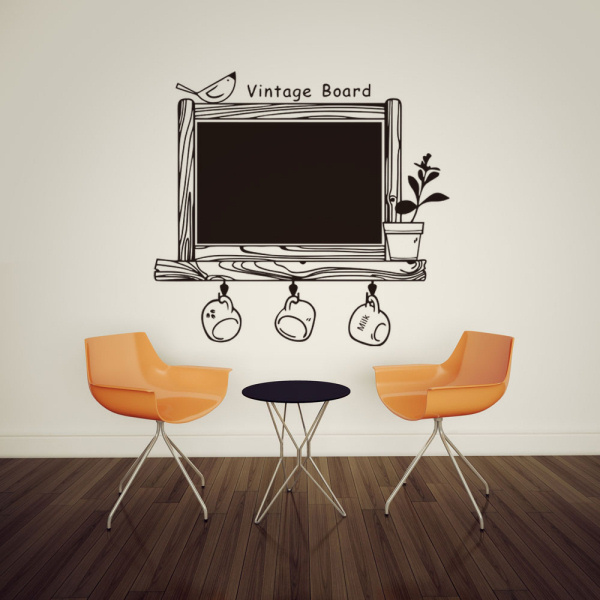 Vintage board. Wallsticker tavle til kridt. 98x86cm Vintage board. Wallsticker tavle til kridt. 98x86cm - Billede 3
