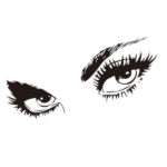 Sexy eyes wallsticker. 115x60cm Mobil, PC og tablet tilbehør