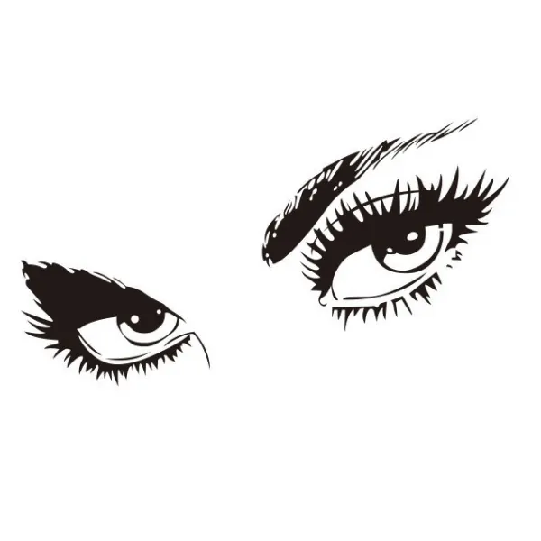Sexy eyes wallsticker. 115x60cm Mobil, PC og tablet tilbehør