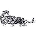 Leopard wallsticker. 110x52cm Mobil, PC og tablet tilbehør
