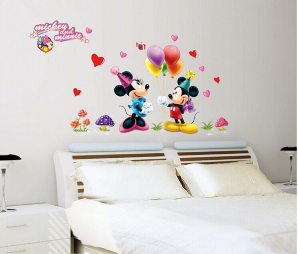Mickey & Minnie wallsticker. Fødselsdag. 120x75cm. Mickey & Minnie wallsticker. Fødselsdag. 120x75cm. - Billede 3