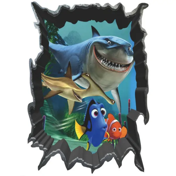 Find Nemo wallsticker. Hul i væggen. 70x50cm. Mobil, PC og tablet tilbehør
