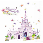 Flot wallsticker med et stort prinsesseslot. 100x85cm. Mobil, PC og tablet tilbehør