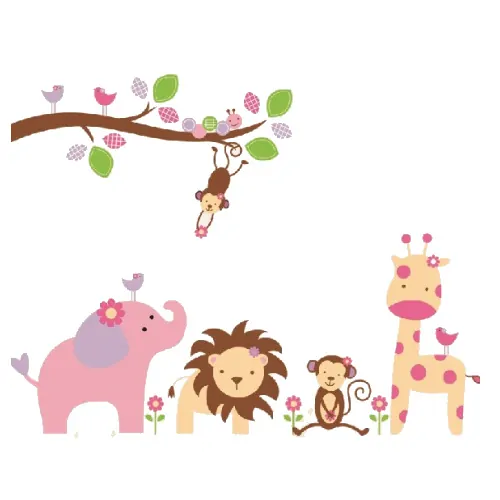 Flot Børne ZOO wallsticker. Flot Børne ZOO wallsticker.