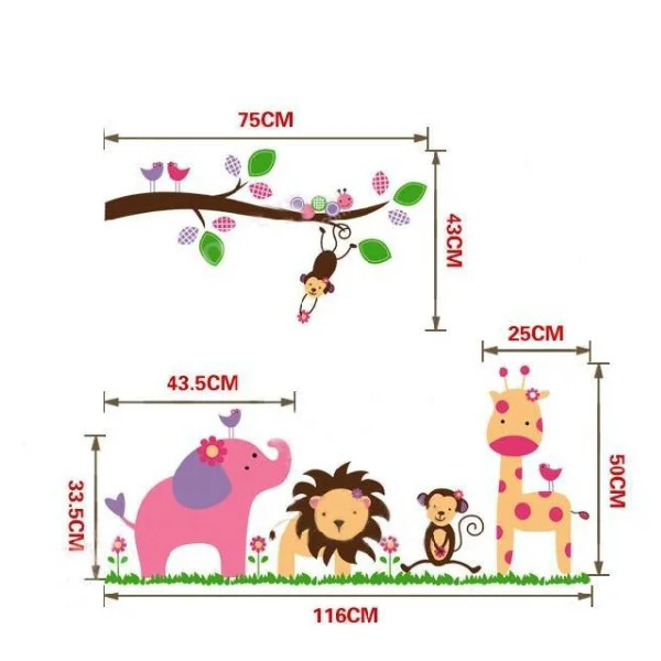 Flot Børne ZOO wallsticker. Flot Børne ZOO wallsticker. - Billede 2